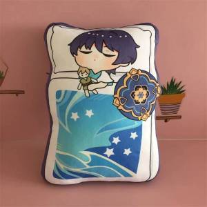 L96 Genshin Impact Plush Pillow Beelzebul Kokomi Zhongli Wanderer Tartaglia Kazuha Hutao Xiao Stuffed Toys For Kids L