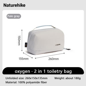 Naturehike Portable outdoor toiletry bag Large capacity polyester 2 in 1 travel makeup storage bag Water-repellent hanging toiletry bag travel bag