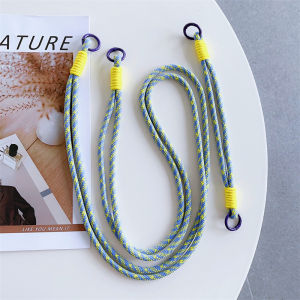 Zeallion Mobile Phone Long with Short Lanyard Cross-body Shoulder Straps Keychain Key Ring Braided Rope Anti-lost Long Chain Mobile Phone Accessorie