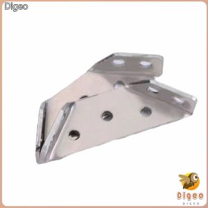Digeo Stainless Steel Corner Braces Furniture Fastener Joint Corner Connector for Shelf Cabinet Table