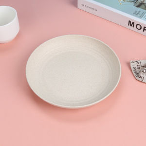 KIYO Piring Makan Saji Bulat Gandum Wheat Straw Piring Snack Bahan Jerami Gandum Tahan Banting