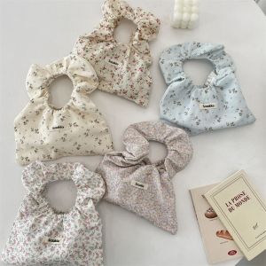 OQEWPI หวานหวานแหววว กระเป๋าผ้าใบลายดอกไม้ ลูกไม้ปักลาย ดอกไม้ประดับดอกไม้ ถุงผ้าขนาดเล็ก ลำลองแบบสบายๆ สไตล์เกาหลีแบบ กระเป๋าสำหรับข้อมือ สาวๆ