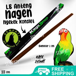 SEMPATI Tangkringan Lovebird Konslet Kayu Dewa D1 Sempati Grade A Tangkringan Sangkar Kandang Burung Love Bird Lovebird Fullset Kayu Amplas Ujung Oval DWOVL