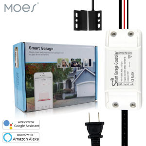 MOES Tuya WiFi Smart Garage Door Controller Opener Sensor Smart Life/Tuya APP Remote with Alexa Echo Home No Hub Require