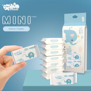 Super Mini Baby Wipes 64 Sheets Portable Wet Tissue Travel Wipe Tissue