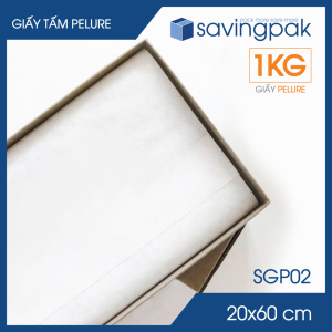 1KG giấy Pelure trắng đóng hàng - 20x60 cm - Giấy nến gói hàng giấy chống ẩm -S.MGP02