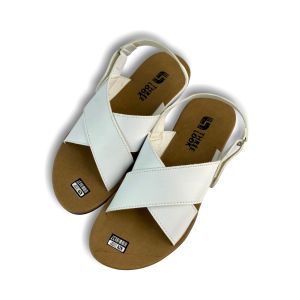 RAISA 3LOOK Sandal Kulit Wanita Terbaru 2024 Sandal Wanita Dewasa Model Silang Tali Belakang Flip Flop Sandal Flat