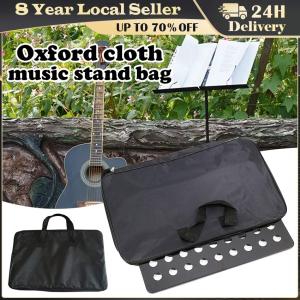 Folding Music Sheet Stand Bag Black Waterproof Oxford Portable Tripod Stand Holder Case Musical Instruments Carrying Bags Music Sheet Stand Storage Bag Portable Folding Sheet Tripod Stand Holder Case Waterproof Musical Instruments Carrying Bags
