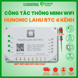 Công Tắc Thông Minh Hunonic Lahu RTC Tích Hợp IC Thời Gian Thực
