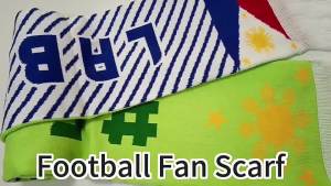 Custom  Custom Acrylic Knitted Advertising Football Rugby Club Fan Scarf