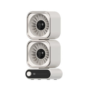 Mini Desk Fan USB Rechargeable Portable Quiet Cooling Fan Digital Display Strong Wind Personal Fan for Office Student