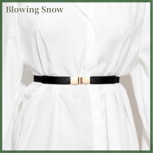 Blowing Leather Waistband for Women Dress Shirt Girdle Decoration Accessories Waist Seal Elastic Buckle Fashion All-match Thin Belt
