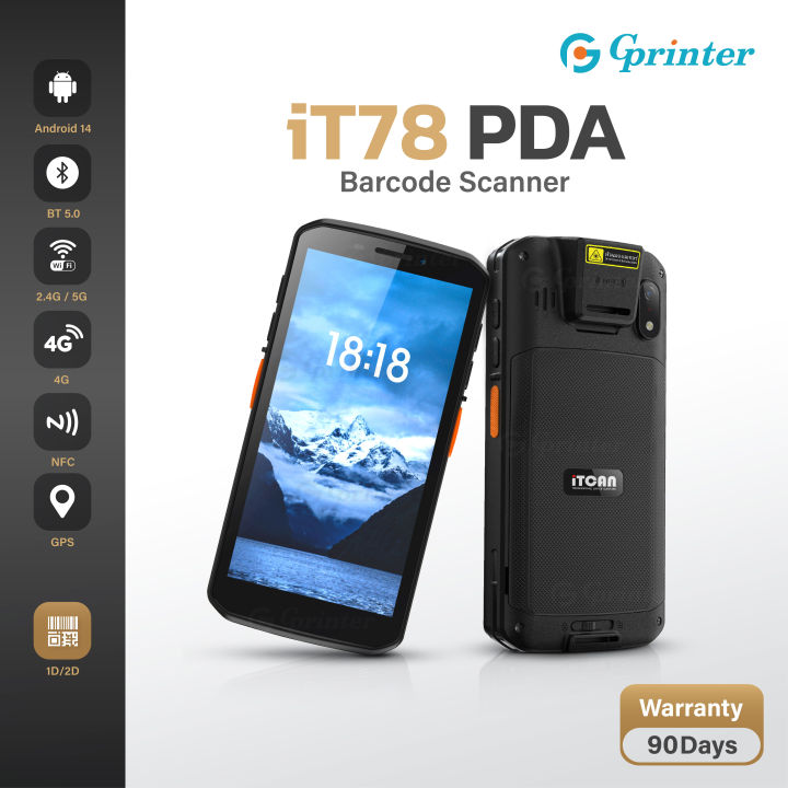 Gprinter PDA IT78 เครื่องสแกนบาร์โค้ด เครื่องนับสินค้าคงคลัง จอสัมผัส ...