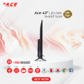 ACE 43" Smart Google TV (Android 14, Netflix, Youtube, Chromecast) w/FREE WALL BRACKET. 