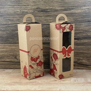 Botol/ Tumbler Doff 420 ML Kemasan Box Kraft Tenteng Pita