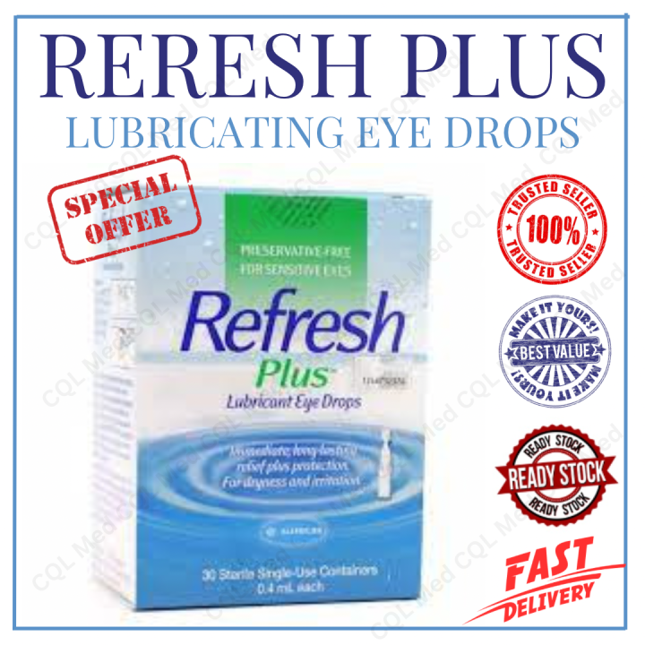 Refresh Plus Artificial Tears Eye Lubricant For Dry Eye (30 x 0.4ml
