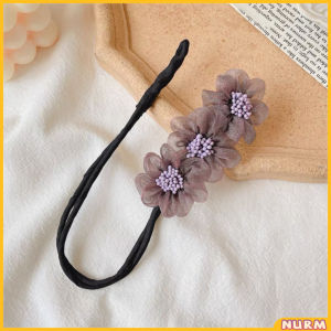 Nurm Ladies Sweet Fashion Pearl Flower Coil Simple and Generous High-end Hairpin Semi-round Ball Head