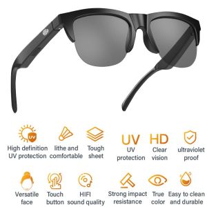 ♥ SPLAY Shipping+Readystock ♥New F06 Smart Bluetooth 5.3 Glasses Anti-Blu-ray Stereo Double Speaker Touch Wireless Bluetooth Sunglasses HiFi Sound Quality
