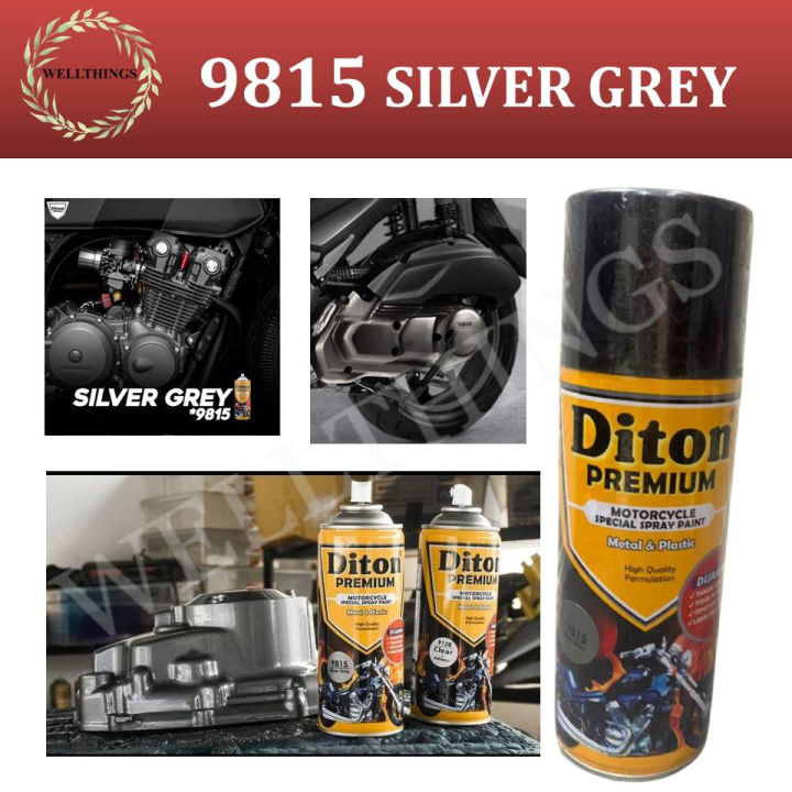 Jual Pilox Diton Premium Silver Grey 9815 Gun Metal 400ml Perak Abu bagian  mesin velg sepeda motor mobil pylox