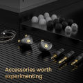 TRN TA3 Hi-FI 1BA 2DD In-ear Monitors Earphones With 3.5mm/2.5mm/4.4mm Gold-plated Audio Jacks Knowles Hybrid Beryllium-plated Dynamic Headphone Metal Running Noise Cancelling Running IEM Headset. 