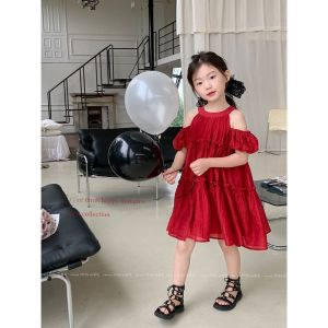Unlimited X Girls Dress Stylish Princess Dress Childrens Summer Dress Girls Fashionable off The Shoulder Dress