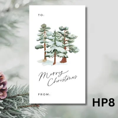 10 Pcs Minimalist Christmas Tag | Gift Tags | 5.4cm x 9cm White Lovely Gift Tags Smudge-Proof