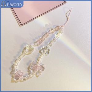 แฟชั่นน่ารักการ์ตูน KT แมวจี้มือถือกันหายเชือกคล้องข้อมือสำหรับผู้หญิงน่ารักรักสตรอเบอร์รี่โทรศัพท์ของขวัญ