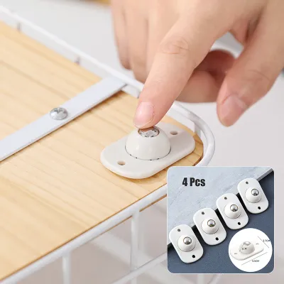 4Pcs Furniture Caster Mini Ball Wheels Self Adhesive Swivel Wheel Stainless Steel Paste Pulley Roller Universal