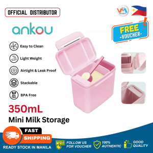 Ankou Airtight 1 Touch Button milk powder storage container with scoop spoon and holder 800ML Round milk storage container airtight food container air tight container storage airtight container milk storage powder storage container with lid VMI DIRECT