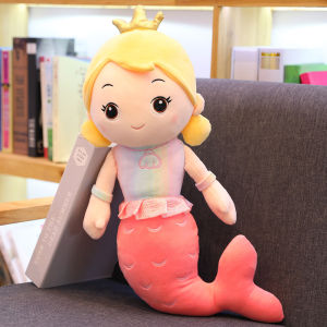 Enchanting Mermaid Princess Plush Toy for Girls - Soft Large and Cute Stuffed Doll with Crown - Ideal for Kids 2-6 Years - Perfect Birthday Gift