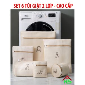 Túi giặt 3 lớp bảo vệ quần áo đồ lót dùng cho máy giặt có khóa kéo tiện lợi nhiều kích thước lựa chọn