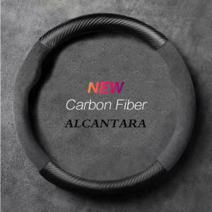 Suede Carbon Fiber Car Steering Wheel Cover Carbon ALCANTARA Breathable Non-slip Myvi Axia Bezza Saga
