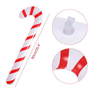 120cm Inflatable Christmas Candy Cane Stick Balloons Outdoor Candy Canes Decor for Xmas Decoration Supplies