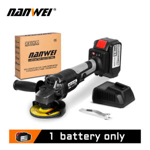 NANWEI ไฟฟ้าไร้แปรงลูกหมูแบตเตอรี่ลิเธียมเครื่องขัดมุมไร้สายลูกหมู