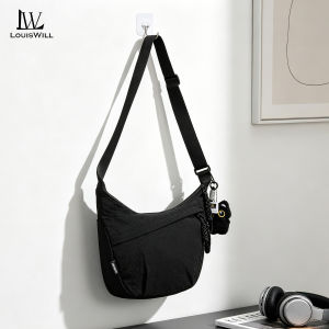 LouisWill Mens Chest Bag Shoulder Bag Large Capacity Shoulder Bag Wear-resistant Cross body Shoulder Bag Cat Bag Pendant Shoulder Bag Leisure Shoulder Bag