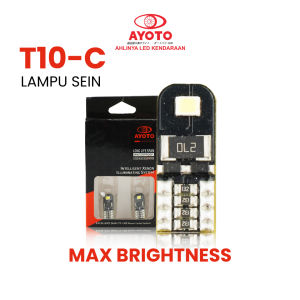 T10 CANBUS AYOTO LED PUTIH WAJIB ARUS DC 8-12V 2W PLUG N PLAY SUPER TERANG LAMPU SENJA MOTOR
