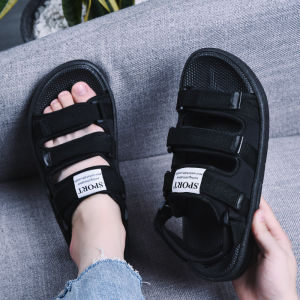 [Free Shipping] WomenS Thick-Soled Sports Sandals New Summer Style With Velcro Straps Versatile Open-Toe Flat Trendy And Casual Beach Shoes