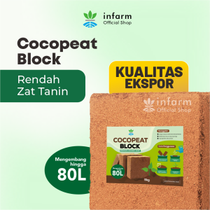 INFARM - Media Tanam Cocopeat Block 5 KG Halus dan Mengembang