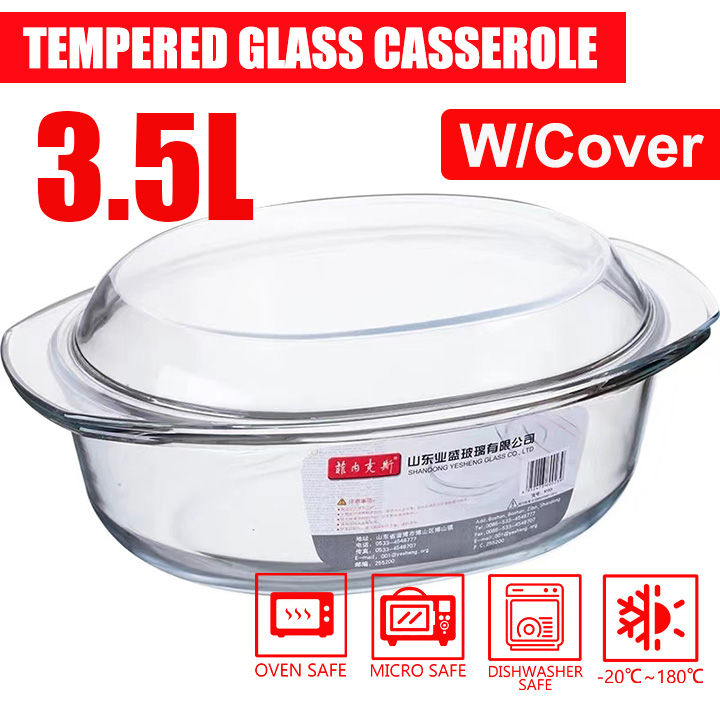 Tempered Glass Oval Glass Casserole Dish With Lid Oval Tempered