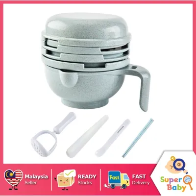 Baby Food Maker 10in1 Food Processor Masher Manual Grinder | Baby Supplement Food Maker Bowl | SuperQBaby