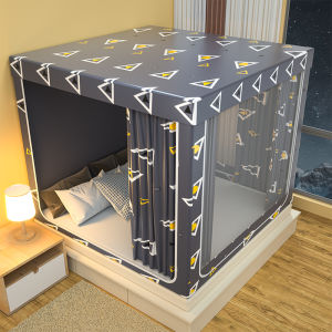 CICI HOME  มุ้งกันยุง ขนาด 3.5ฟุต 5ฟุต 6ฟุต 6.5ฟุต มีซิป 3ประตู พร้อมม่านเตียงรอบมุ้งพร้อมโครง ง่ายต่อการพกพา ห้องนอน ปิกนิก ปกป้องเด็กจากยุง COD