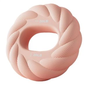 SHICA Petal Shaped Grip Strength Training Ring 20-50LB Double Weight Hand Grip Strengthener Fitness Rubber Ring Hollow Finger Strength Exerciser Women