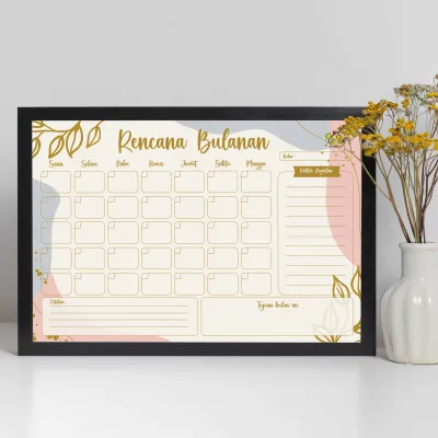 Weekly Planner | Jadwal Sekolah Mingguan | Wall Planner | Wipe and Clean | Schedule