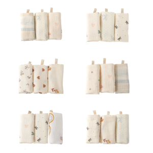 Cotton trẻ sơ sinh mặt khăn 3pcs đa năng khăn trẻ em mềm khăn tắm 23x23cm vuông yếm cho bé trai và bé gái