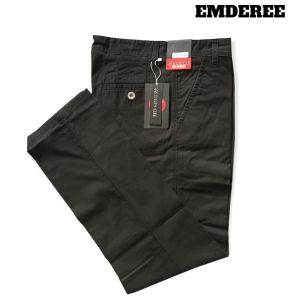 EMDEREE Celana Panjang Chino Polos Pria Bahan Kanvas Model Slimfit Kualitas Cardinal