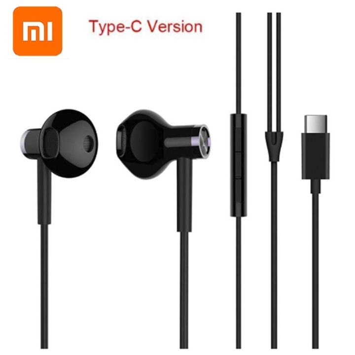 Original Xiaomi Type-C In-Ear Earphone White Dual Units Half
