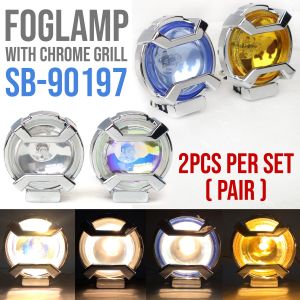 Sub Zero Car Foglamp Fog light Offroad Chrome Grill SB-90197 12V Round 2pcs per order