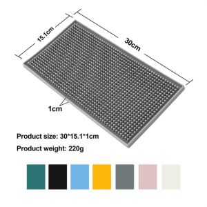 MASTERYX Non-Slip Base Service Bar Mat Silicone Liquid Absorbent Bar Drying Mat Stylish Heat Resistant Coffee Spill Mat For Bars
