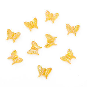 20pcs AB Color Butterfly Charms Beads Acrylic Loose Spacer Beads for DIY Jewelry Bracelet Making 15x13mm