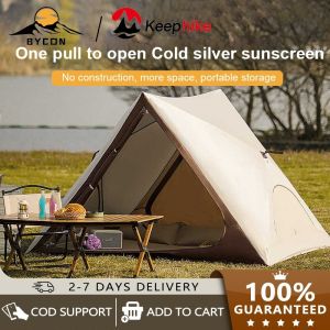 Large Automatic Pop Up Tent 4-5 Person Beach Tent UV Resistant Waterproof Outdoor Camping Tent for Family Travel and Adventures